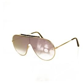 Salvatore Ferragamo-Stella McCartney SC0056S 004 Brillen-Sonnenbrille mit goldfarbenem Rahmen und rosafarbenem Farbverlauf-Pink