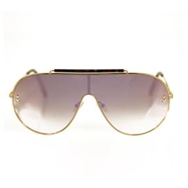 Salvatore Ferragamo-Stella McCartney SC0056S 004 Gafas de sol con montura dorada y espejo degradado rosa-Rosa