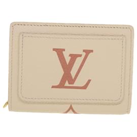Louis Vuitton-LOUIS VUITTON Monogram Empreinte Portefeuille Clare Wallet Blanc M81927 42904A-Blanc