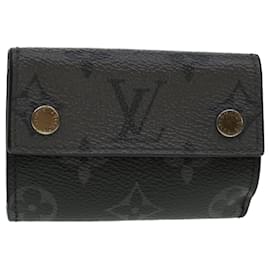 Louis Vuitton-LOUISVUITTON Monogram Eclipse Reverse Discovery Compact Wallet M45417 Auth 42524-Monogramm