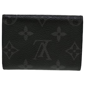 Louis Vuitton-LOUISVUITTON Monogram Eclipse Reverse Discovery Compact Wallet M45417 Auth 42524-Monogramm