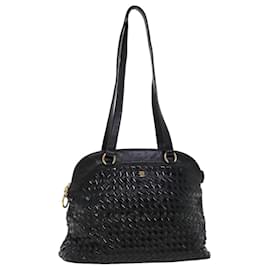 Bally-BALLY Shoulder Bag Leather Black Auth bs5497-Black