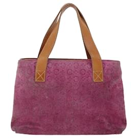 Céline-CELINE C Macadam Canvas Hand Bag Pink Auth bs5460-Pink