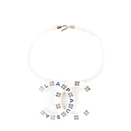 Chanel-CHANEL Colliers T.  Cuir-Blanc