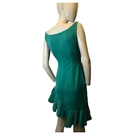 Autre Marque-vestido assimétrico alcoólico-Verde