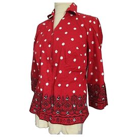 Autre Marque Camicia provenzale, taille 40. Rosso