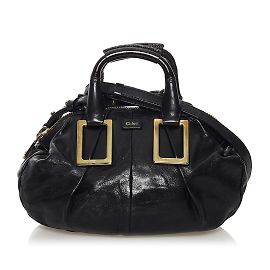 Chloé Ethel Leather Handbag Black