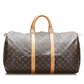 Louis Vuitton-Louis Vuitton Brown Monogram Keepall 50-Brown