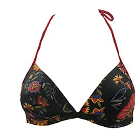 Dior-Bikini Christian Dior Russian Paisley Flowers-Noir,Rouge,Multicolore