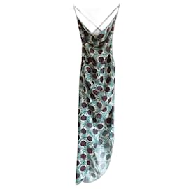 Haney-Vestido de seda com estampa Art Nouveau Haney Holly-Verde