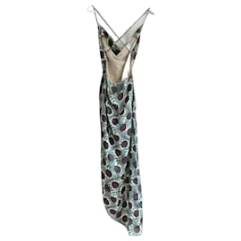 Haney-Vestido de seda com estampa Art Nouveau Haney Holly-Verde