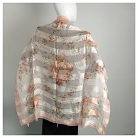 Vintage-Conjunto de três lenços de seda vintage-Multicor