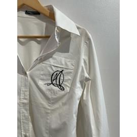 Alexander Mcqueen-ALEXANDER MCQUEEN Tops Camiseta.Algodón S Internacional-Blanco