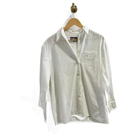 Dolce & Gabbana-DOLCE & GABBANA Tops Camiseta.ESO 38 Algodón-Blanco