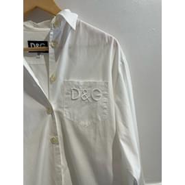 Dolce & Gabbana-DOLCE & GABBANA Hauts T.IT 38 cotton-Blanc