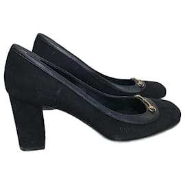 Gucci-GUCCI  Heels T.EU 38.5 Suede-Black