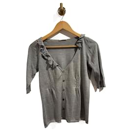 PRADA Strickwaren T.International S Seide Grau