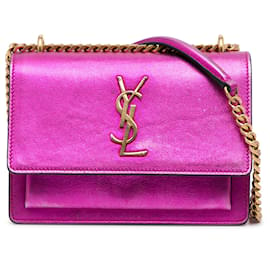 Yves Saint Laurent White Leather Medium Sunset Crossbody Bag - Yoogi's  Closet