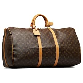 Louis Vuitton-Louis Vuitton Brown Monogram Keepall Bandouliere 60-Brown