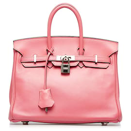 Hermès-Hermes Pink Swift Birkin 25-Pink