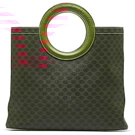 Céline-Celine Brown Macadam Handbag-Brown