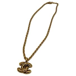 Chanel-****CHANEL Vintage Necklace Coco Mark-Gold hardware