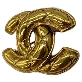 Chanel-****Spilla Chanel Matelasse Coco Mark-Gold hardware