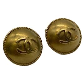 Chanel-****CHANEL Gold Earrings-Gold hardware