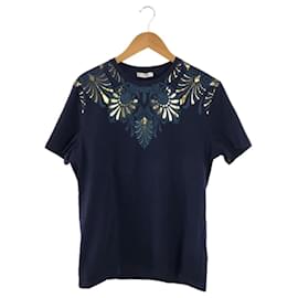 Gianni Versace-**T-shirt de algodão Gianni Versace Navy-Azul marinho