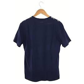 Gianni Versace-**T-shirt en coton bleu marine Gianni Versace-Bleu Marine