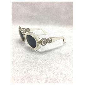 Gianni Versace-**Gianni Versace Clear Frame Oval Sunglasses-Other