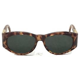 Gianni Versace-**Gianni Versace Sonnenbrille mit braunen x grünen Gläsern-Braun,Grün