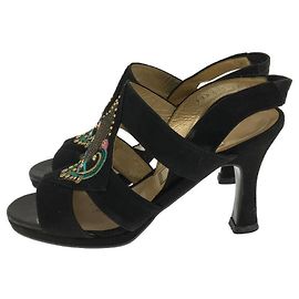 **Gianni Versace Black Sandals Black