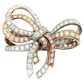 Autre Marque-Van Cleef & Arpels ring, "lined Knot", WHITE GOLD, Pink gold, diamants.-Other