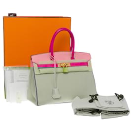 Hermès-Sac HERMES Birkin 30 en Cuir Rose - 101220-Rose