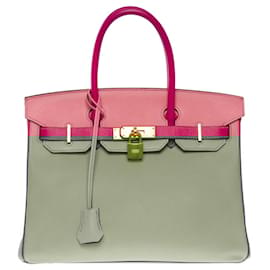 Hermès-HERMES Birkin Bags 30 in Pink Leather - 101220-Pink