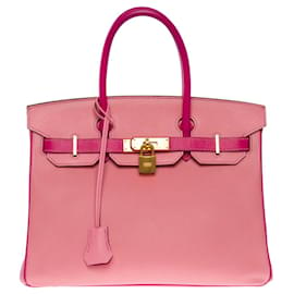 Hermès-Hermes Birkin Tasche 30 aus rosafarbenem Leder - 101220-Pink