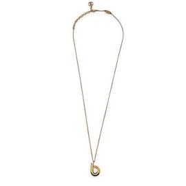 Louis Vuitton-Collar con colgante de letra LV & Me de metal dorado-Dorado