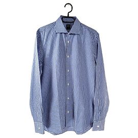 Autre Marque Boggi Gingham Hemd Blau Baumwolle Blau