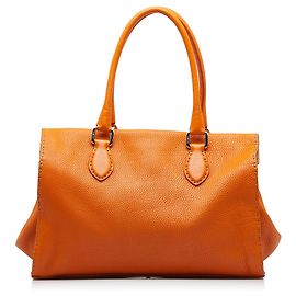 Fendi Orange Selleria Einkaufstasche Orange