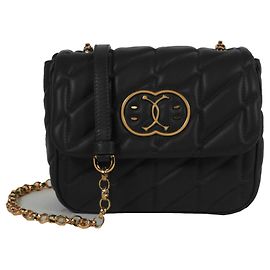 Bolsa transversal acolchoada Smiley® forrada com Moschino Preto