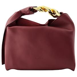 JW Anderson-Hobo Small Chain Bag - J.W.Anderson - Leather - Burgundy-Red,Dark red