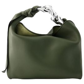 JW Anderson Bolsa Hobo Pequena Corrente - J.W.Anderson - Couro - Caqui Verde Caqui