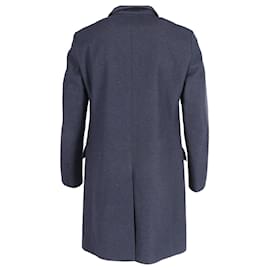 Hugo Boss-Hugo Boss Slim Fit Coat in Navy Viscose-Blue,Navy blue