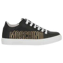 Sneakers basse Moschino con stampa logo Nero