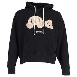 Palm Angels Bear Hoodie aus schwarzer Baumwolle Schwarz