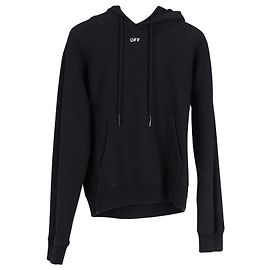 Off White Sudadera con capucha de algodón negro Stencil Arrow de Off-White Negro