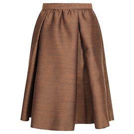 Falda plisada de lana de Bottega Veneta Naranja
