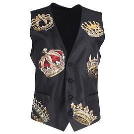 Dolce & Gabbana Dolce Gabbana Gilet Imprimé en Polyester Noir Autre