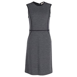 Tory Burch Sleeveless Sheath Dress in Grey Wool Grey
